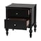 Baxton Studio Callison Spindle Nightstand - 2-Drawer Bedside Table with Turned Accents for Bedroom, Black 271-14736-ZORO - alternate 6