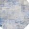 Homeroots 8' Denim Blue Gray And Ivory Round Abstract Washable Indoor Outdoor Area Rug 618084 - alternate 5