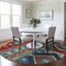 Homeroots 8' Red Pink And Teal Blue Round Aztec Washable Indoor Outdoor Area Rug 598504 - alternate 4