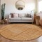 Homeroots 8' Copper And Ivory Round Geometric Washable Indoor Outdoor Area Rug 600854 - alternate 6