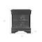 Homeroots 24" Gray Wood Shagreen Two Drawer Nightstand 478604 - alternate 4