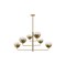 Troy Lighting August 45in wide 6 Light Chandelier in Patina Brass F3745-PBR - alternate 1
