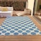 Homeroots 3' X 5' Teal Blue And Ivory Polka Dot Washable Indoor Outdoor Area Rug 614941 - alternate 4