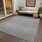 Homeroots 10' X 14' Silver Gray And Ivory Tribal Washable Indoor Outdoor Area Rug 582649 - alternate 6