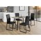 Monarch Specialties Dining Table, 48-in. Rectangular, Kitchen, Dining Room, Laminate Top, Grey Laminate, Black Metal I 1140 - alternate 2