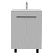 Homeroots 24" White Wood Freestanding Double Door Bathroom Vanity With Sink 478255 - alternate 3