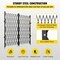 Wrightmaster 12. 5ft. x 7. 25ft. Black Steel Folding Security Gate with Casters and Wall-Mount Brackets ZR-SZ8297 - alternate 3
