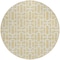 Homeroots 8' Wheat And Ivory Round Geometric Washable Indoor Outdoor Area Rug 594889 - alternate 5