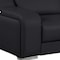 Homeroots 76in Black and Silver Italian Leather Power Reclining Loveseat 633751 - alternate 5