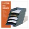 Durable Office Products VARICOLOR 5-Compartment Stackable Plastic Letter Tray Set, Letter to Folio Size, Anthracite Gray 770557 - alternate 8