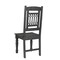 Homeroots Set of Two Black Wood Slat Back Dining Side Chairs 522057 - alternate 5