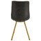 Leisuremod Markley Modern Leather Dining Chair with Gold Legs, Charcoal Black, 2PK MCG18BL2 - alternate 6
