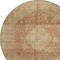 Homeroots 8' Rust And Beige Round Medallion Washable Indoor Outdoor Area Rug 616474 - alternate 2