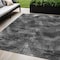 Homeroots 5' X 8' Gray Charcoal And Silver Abstract Washable Indoor Outdoor Area Rug 587135 - alternate 1