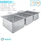 Amgood 16 in. x 20 in. x 12 in. Stainless Steel 3 Compartment Drop-In Sink with Two Faucets. NSF AMG SINK DIS S3C-162010-F-Z - alternate 5