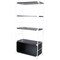 Leisuremod Brentwood Etagere Bookcase with White Powder Coated Steel Frame and Melamine Board Shelves, Black BBW-65BL - alternate 1