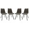 Leisuremod Markley Modern Leather Dining Chair with Metal Legs, Grey, 4PK MC18GR4 - alternate 1