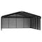 Arrow Storage Products 20 x 20 x 7 ft Charcoal Steel Carport with 3 Wall Kits CPHC202007ECL3 - alternate 1