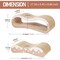 Simple Deluxe FluffyDream 2 in 1 Cat Scratcher Cardboard Lounge Bed, Cat Scratching Post, Durable Board Pads Prev PTFURNSCRATPAD2IN1LWAVE - alternate 3