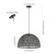Jonathan Y Campana 20" 1-Light Bohemian Modern Woven Rope/Iron LED Pendant, Gray JYL6504D - alternate 4