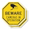 Signmission Beware Cameras in Operation, 10 inch X 10 inch, Aluminum Metal Signs, 2PK OC-A-2PACK-10-327 - alternate 1