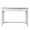 Homeroots 43" Natural And White Writing Desk With Three Drawers 402056 - alternate 1