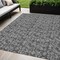 Homeroots 5' X 8' Gray Charcoal And Silver Floral Washable Indoor Outdoor Area Rug 581895 - alternate 1