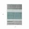 Homeroots 10' X 14' Teal Blue Off White And Gray Abstract Washable Indoor Outdoor Area Rug 615301 - alternate 5