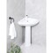 Kingston Brass 27" Ceramic Corner Pedestal Sink, Single Hole, Glossy White VPB2710 - alternate 2