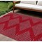 Homeroots 8' X 10' Red And Gray Geometric Washable Indoor Outdoor Area Rug 598785 - alternate 1