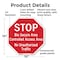 Signmission Stop Bio Secure Area Controlled Acc, 10 Inch X 10 Inch, Plastic Sign OC-P-10-247 - alternate 4
