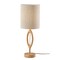 Homeroots 28" Natural Solid Wood Round Table Lamp With Beige Drum Shade 524621 - alternate 1