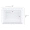 Smarty Had A Party 9" x 13" White with Gold Rim Rectangular Plastic Serving Trays, 24PK 7913-WHG-CASE - alternate 4