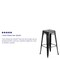 Flash Furniture 30" High Backless Distressed Black Metal Barstool ET-BT3503-30-BK-GG - alternate 6