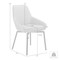 Armen Living Shilo Swivel Upholstered Dining Chair in Champagne Faux Leather with Black Metal Legs - Set of 2 LCSHSICPBLK - alternate 3
