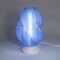 Jonathan Y Gema 13.5 in. Mid-Century Coastal Plant-Based PLA 3D Printed Dimmable LED Table Lamp, Clear Blue/Whit USA1009B - alternate 6