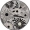 Homeroots 8' Black and White Round Floral Indoor Outdoor Area Rug 527636 - alternate 6