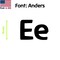Aacc Self-Adhesive Vinyl Letter: e, Scale: 20 cm. Color: Black Font: Anders by AACC-Anders-le-Black-M20x1 - alternate 1