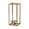 Homeroots 13" Gold And Clear Metal And Glass Tabletop Candle Holder 634813 - alternate 3