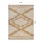 World Rug Gallery Contemporary Geometric Stripe Weather Resistant Reversible Indoor/Outdoor Rug 5 ft x 7 ft Natural WR109NATURAL5X7 - alternate 3