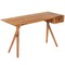 Homeroots 54" Brown Acacia Wood Writing Desk 389439 - alternate 6