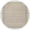 Homeroots 8' Ivory And Beige Round Striped Washable Indoor Outdoor Area Rug 610476 - alternate 5