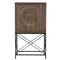 Homeroots 33in Brown Solid Wood Two Door Carved Wine Cabinet 489014 - alternate 3