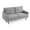 Homeroots 69" Gray Velvet Sofa With Dark Brown Legs 543715 - alternate 4