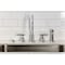 Kingston Brass Double-Handle Widespread Kitchen Faucet with Knurled Handle and Brass Sprayer, Polished Chrome KS8721KNLBS - alternate 4