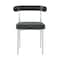 Armen Living Shannon Dining Chair with Brushed Stainless Steel and Charcoal Fabric - Set of 2 LCSNSIBSCH - alternate 4