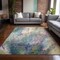 Homeroots 5' X 8' Beige Blue and Gray Abstract Washable Non Skid Indoor Outdoor Area Rug 559563 - alternate 4