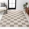 Jonathan Y Thea Modern Geometric Checkerboard High-Low Beige/Cream 3 ft. x 5 ft. Area Rug SND103A-3 - alternate 1