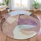 Homeroots 8' Brown And Taupe Round Abstract Washable Indoor Outdoor Area Rug 630443 - alternate 4
