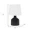 Homeroots 9" Black Concrete Novelty Table Lamp With White Drum Shade 643447 - alternate 1